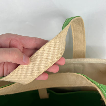 00s Lands' End Well Worn Lime Green Large Tote Bag