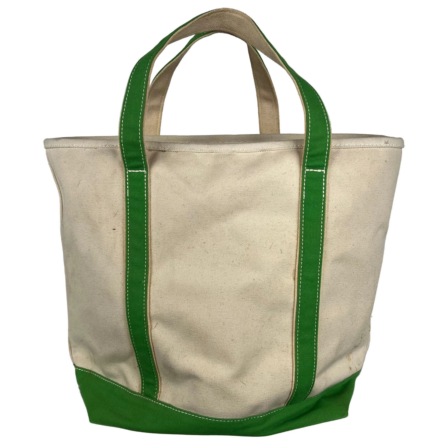 00s Lands' End Well Worn Lime Green Large Tote Bag