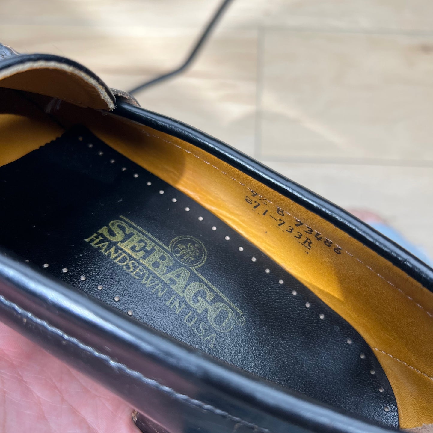 80s Black Leather Penny Loafers- M's 9.5, W's 11