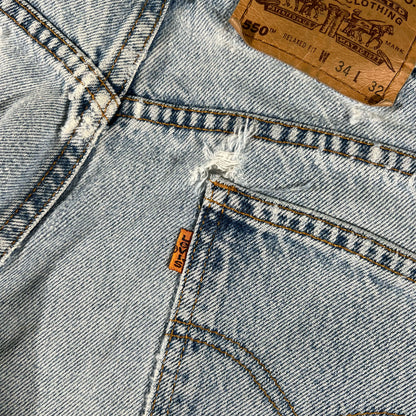 90s Levi's 550 Orange Tab Denim- 33x31