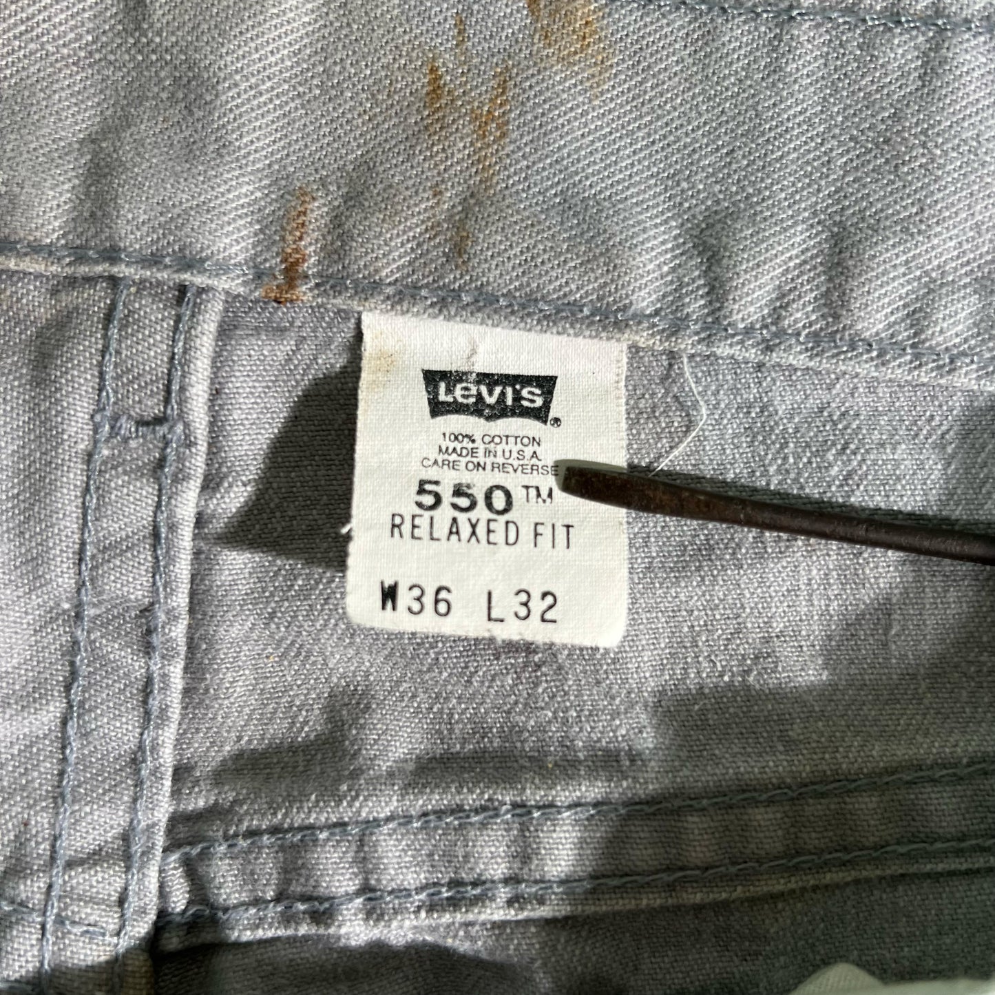 90s Grey Levi's 550 Denim- 34x30.5