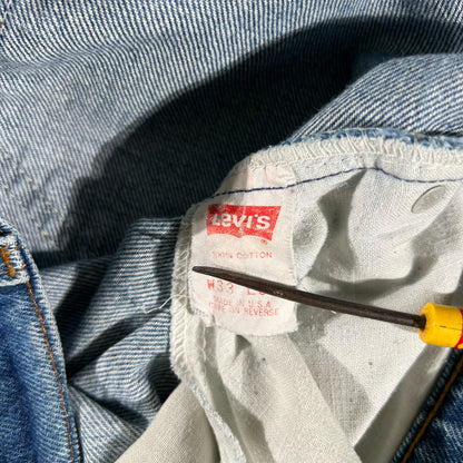 80s Levi's 505 Orange Tab Denim- 33x30.5