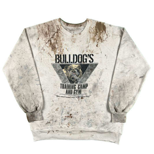 80s Bulldogs Paint Covered Sweatshirt- L