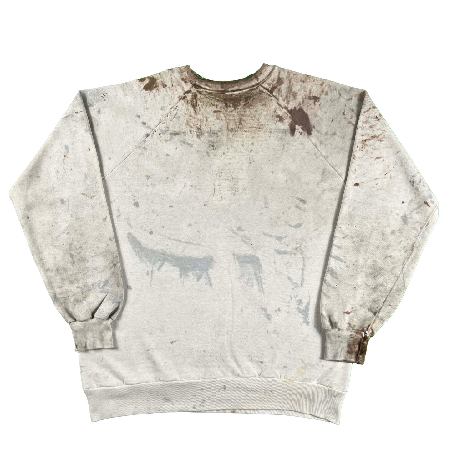 80s Bulldogs Paint Covered Sweatshirt- L