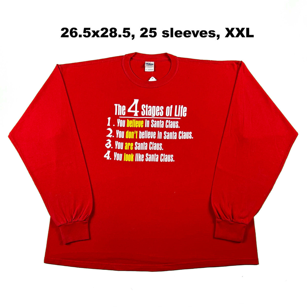 00s Four Stages of Life Santa Tees-SELECT SHIRT