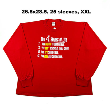 00s Four Stages of Life Santa Tees-SELECT SHIRT