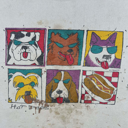 90s Hot Dogs Painter's Sweatshirt- M