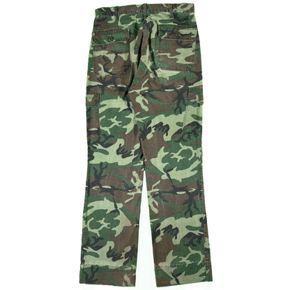 70s Camo Fatigue Cargo Pants- 31x32.5