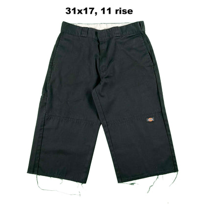 Dickies Black Double Knee Capris- SELECT PAIR