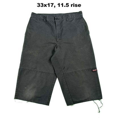 Dickies Dark Grey Double Knee Capris- SELECT PAIR