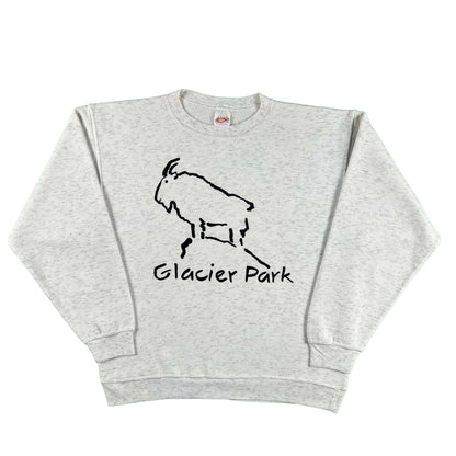 90s Glacier Park Mountain Goat Sweatshirt- L
