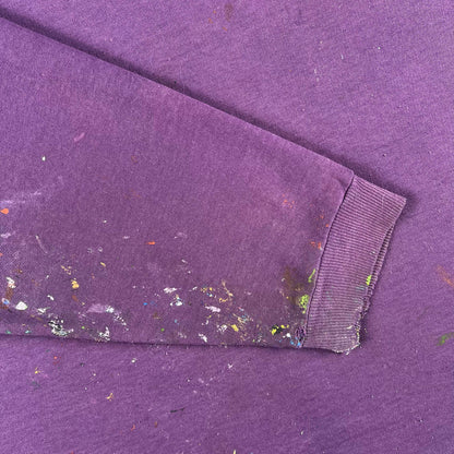 90s Purple Painter's Sweatshirt- L