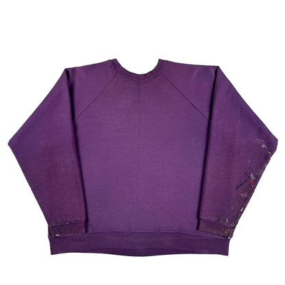 90s Purple Painter's Sweatshirt- L
