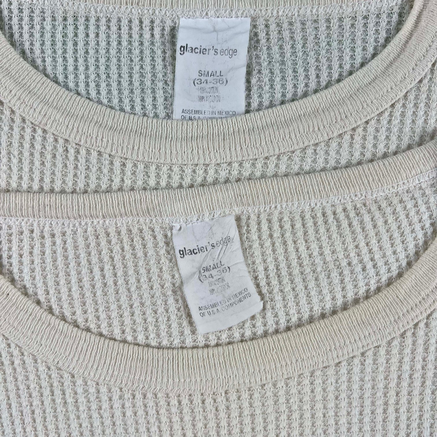90s Short Sleeve Waffle Knit Thermals- 2 IN STOCK