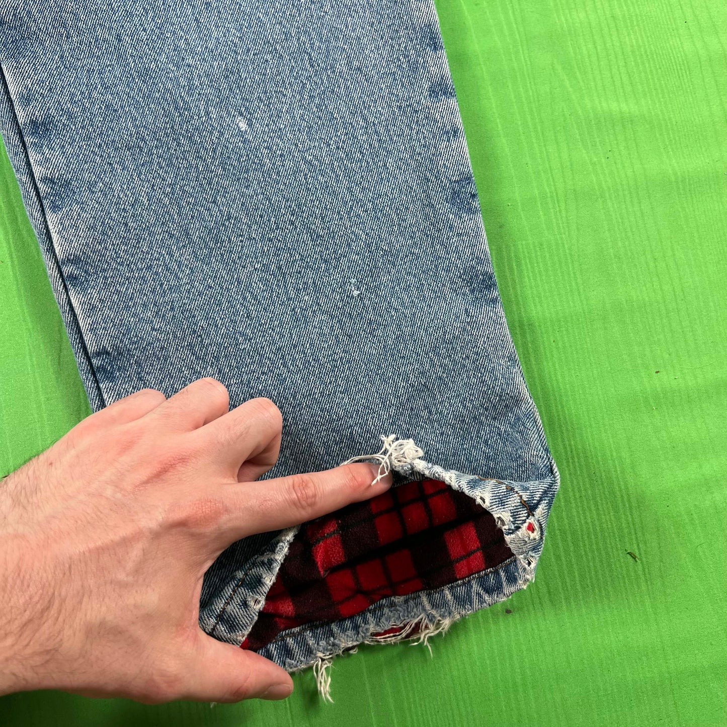 90s J.Crew Flannel Lined Denim- 33x31