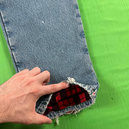 90s J.Crew Flannel Lined Denim- 33x31