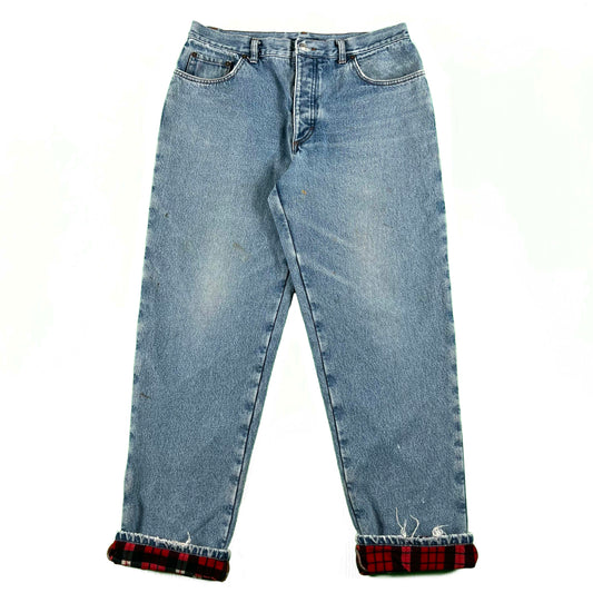 90s J.Crew Flannel Lined Denim- 33x31