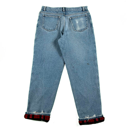 90s J.Crew Flannel Lined Denim- 33x31