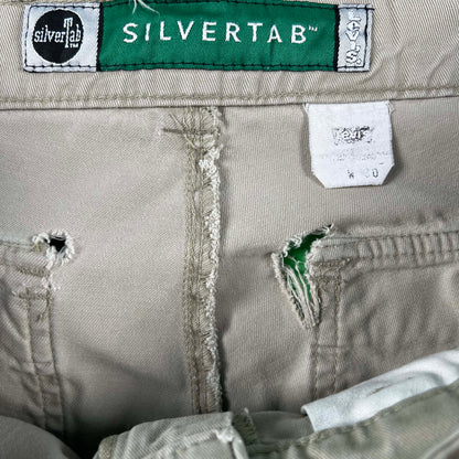 90s Levi's Silvertab Baggy Khaki Shorts- 32x9.5