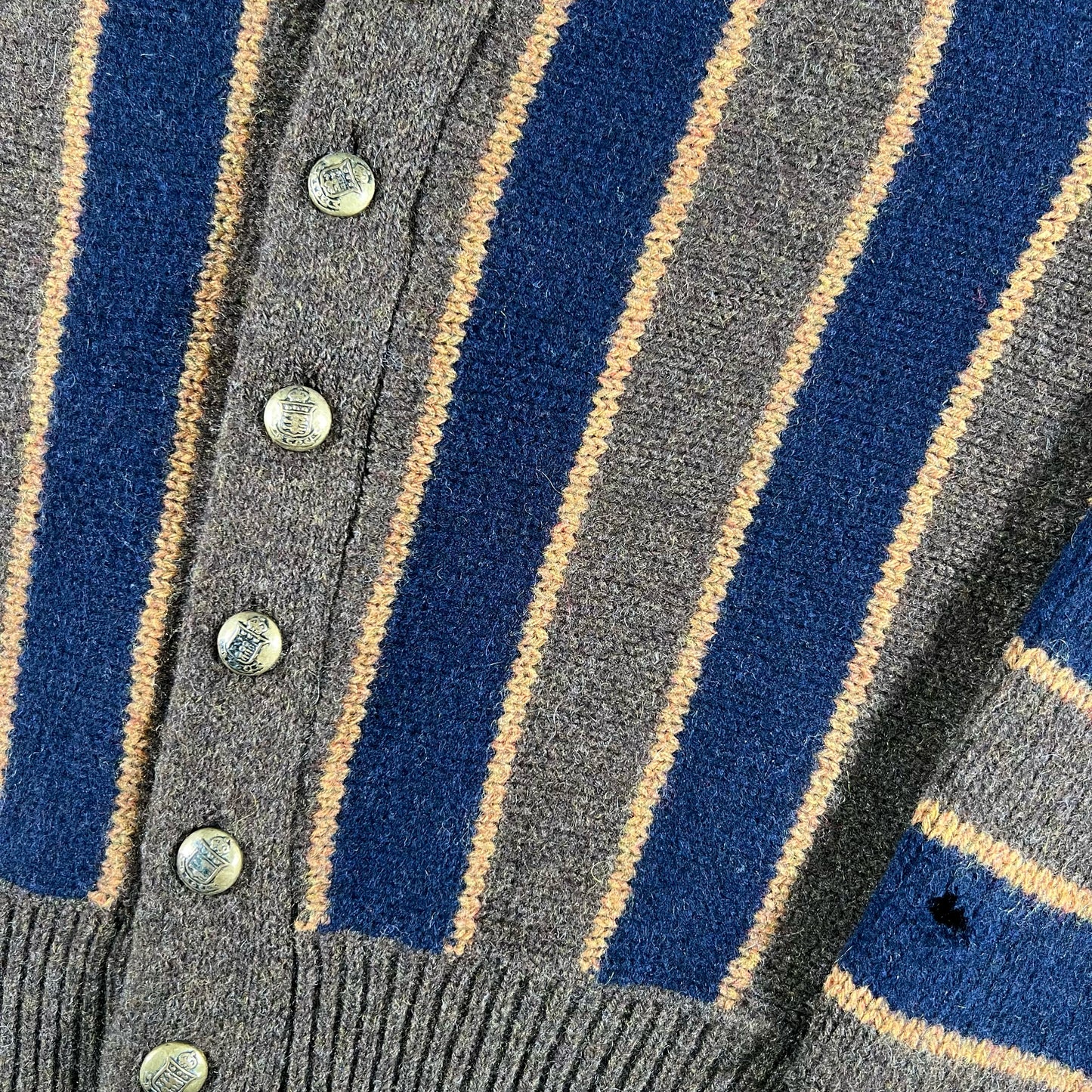 70s Jantzen Boxy Striped Cardigan- M