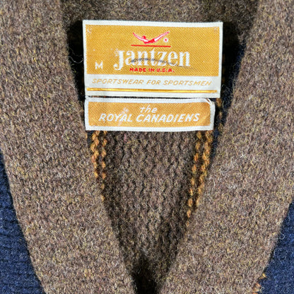 70s Jantzen Boxy Striped Cardigan- M