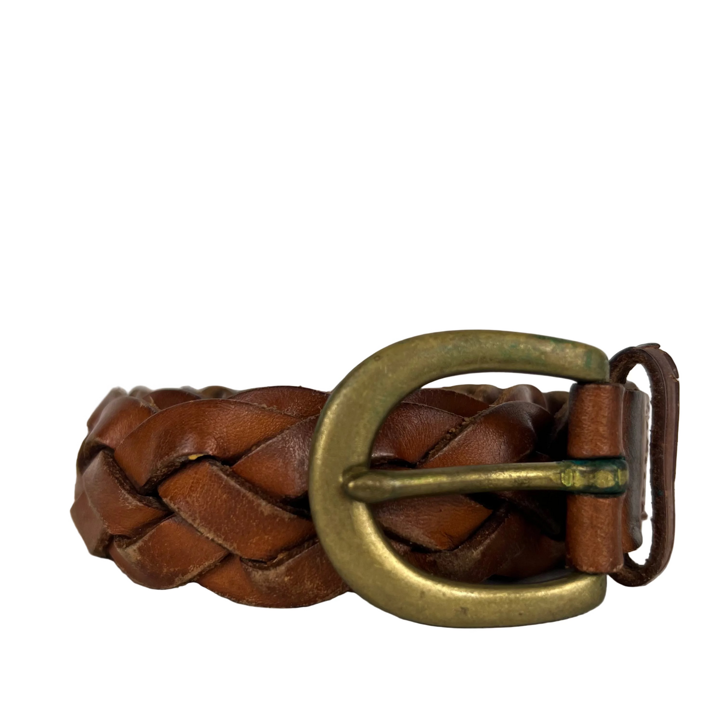 80s Eddie Bauer Braided Leather Belt- 32"-36"
