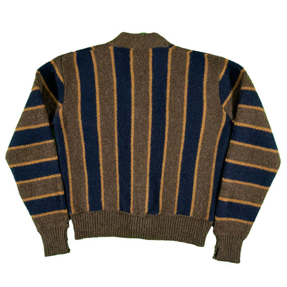 70s Jantzen Boxy Striped Cardigan- M