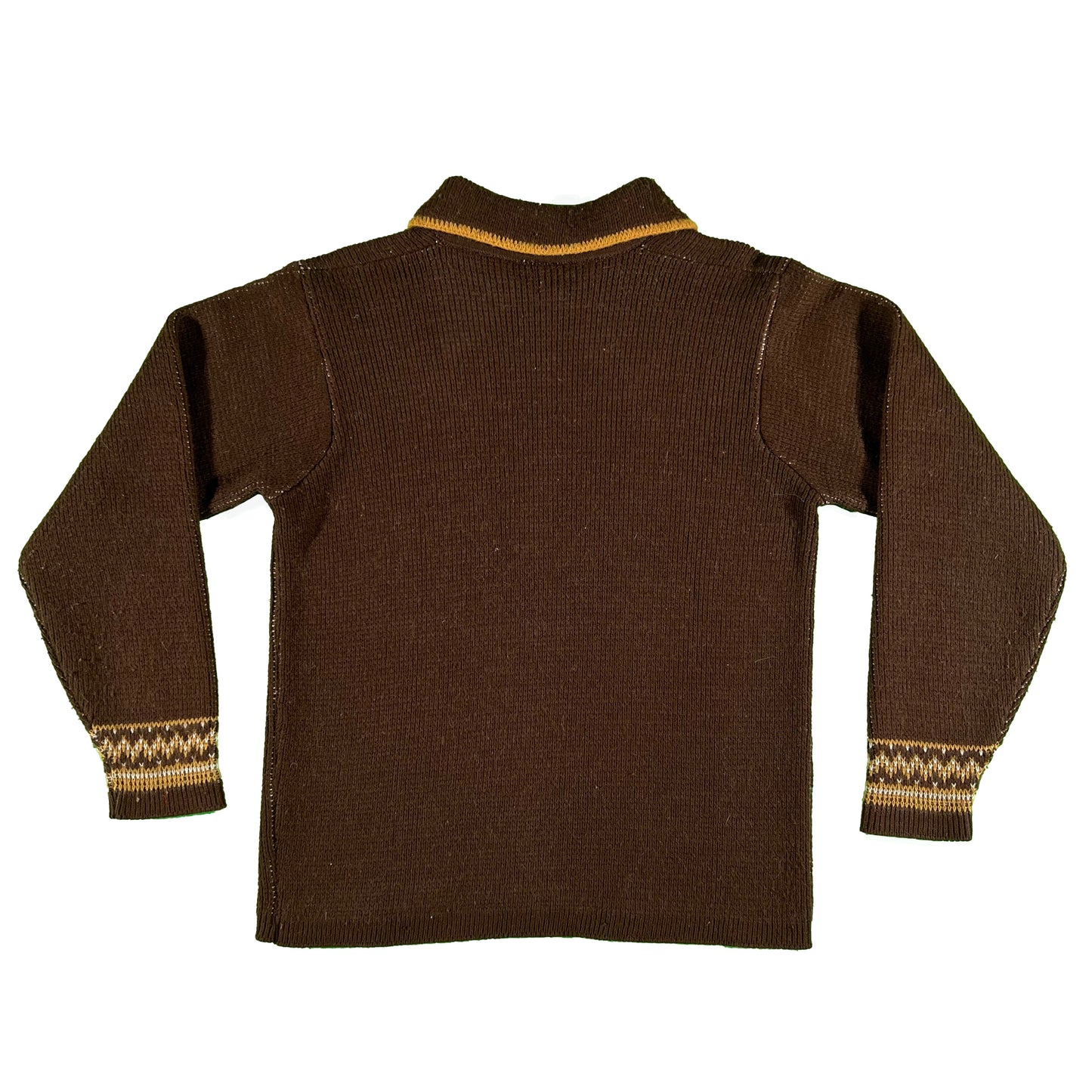 60s Sears 1/4 Zip Dagger Sweater- M