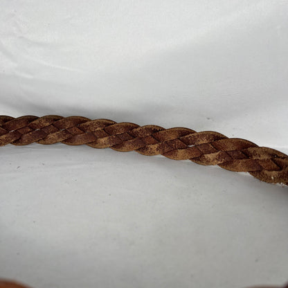 80s Eddie Bauer Braided Leather Belt- 32"-36"