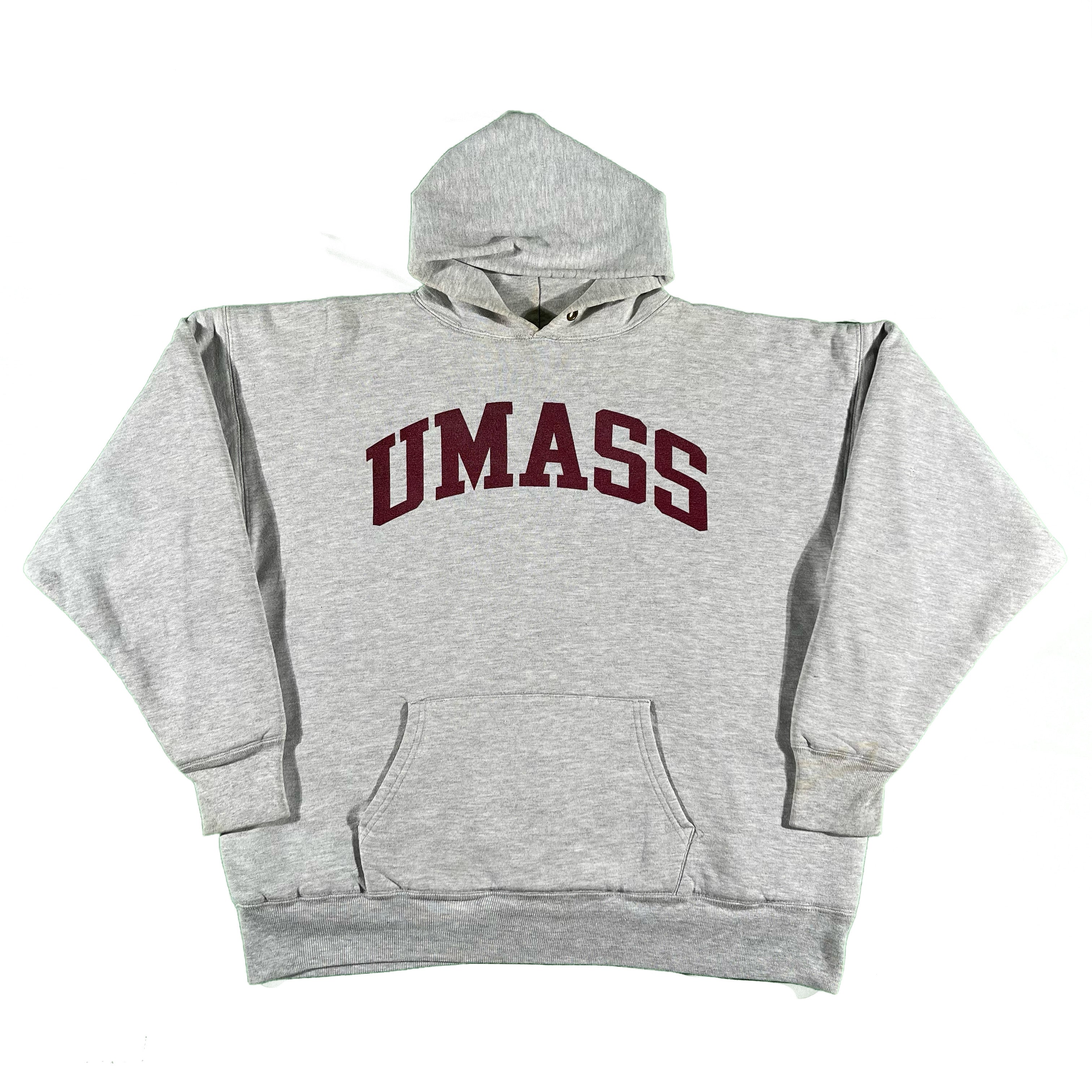 80s UMASS Champion Double Face Reverse Weave Hoodie- XL – Plum Garments