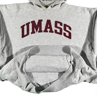 80s UMASS Champion Double Face Reverse Weave Hoodie- XL