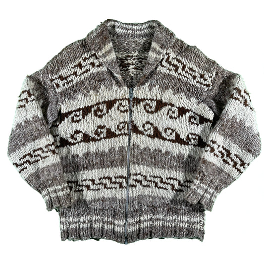 50s Homemade Cowichan Sweater- XL