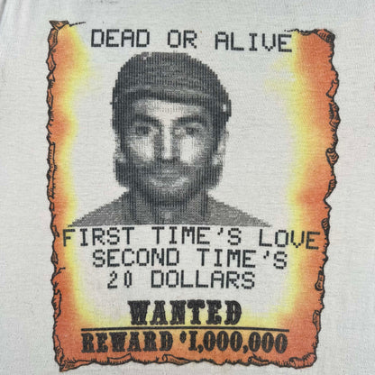 70s WANTED Dead or Alive Ringer Tee- S