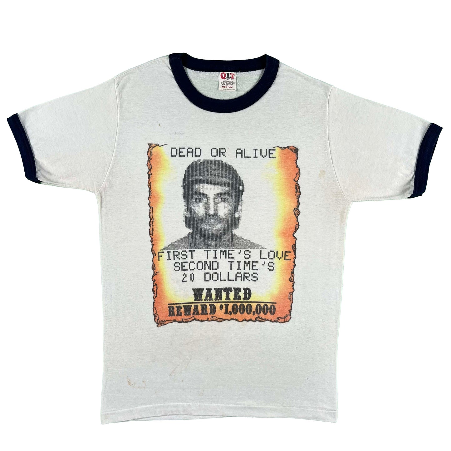 70s WANTED Dead or Alive Ringer Tee- S