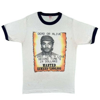 70s WANTED Dead or Alive Ringer Tee- S