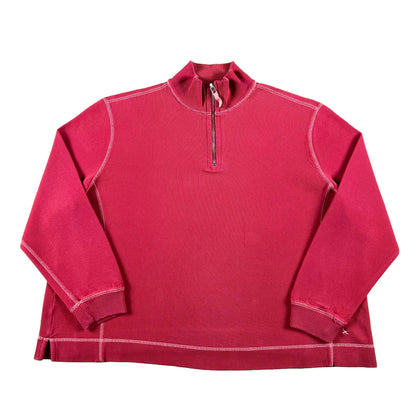 00s Eddie Bauer Dark Bubblegum Pink 1/4 Zip- L