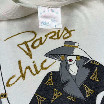 90s Paris Chic Tee- L