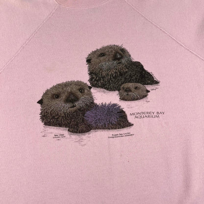 80s Monterey Bay Aquarium Sea Otters Sweatshirt- XL