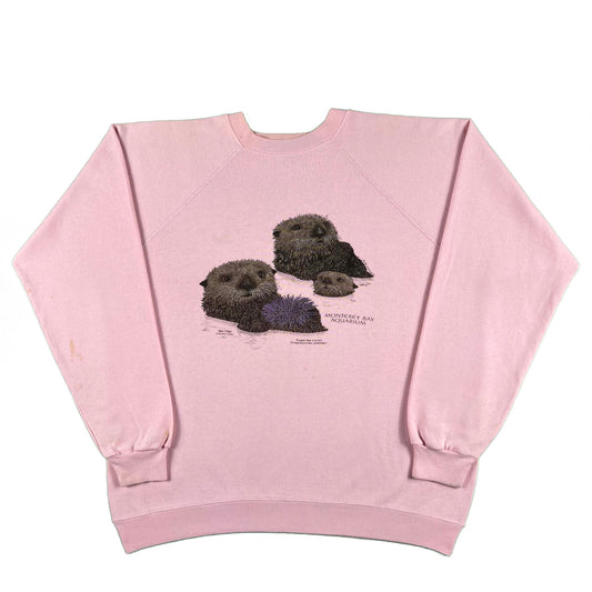 80s Monterey Bay Aquarium Sea Otters Sweatshirt- XL