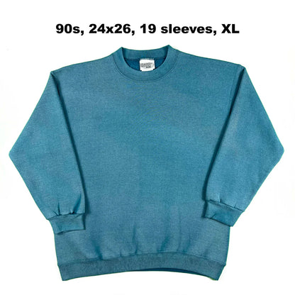Vintage Blank Green Sweatshirts- SELECT SWEAT