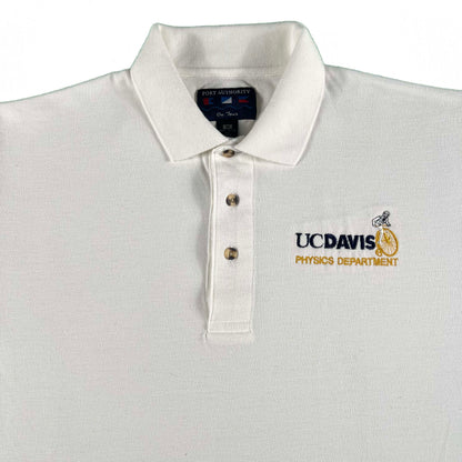 90s UC Davis Physics Polo Shirt- M