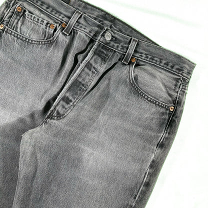 90s Sun Faded Black Levi's 501s- 32x30.5