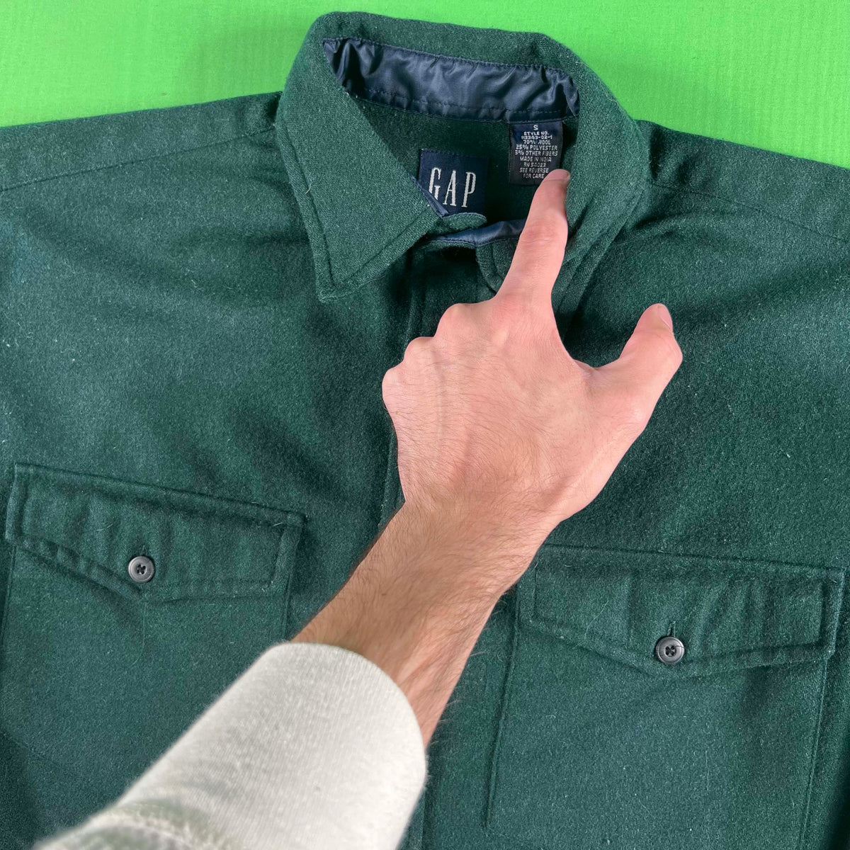 90s/00s Gap Wool Blend Button Up Shirt- S