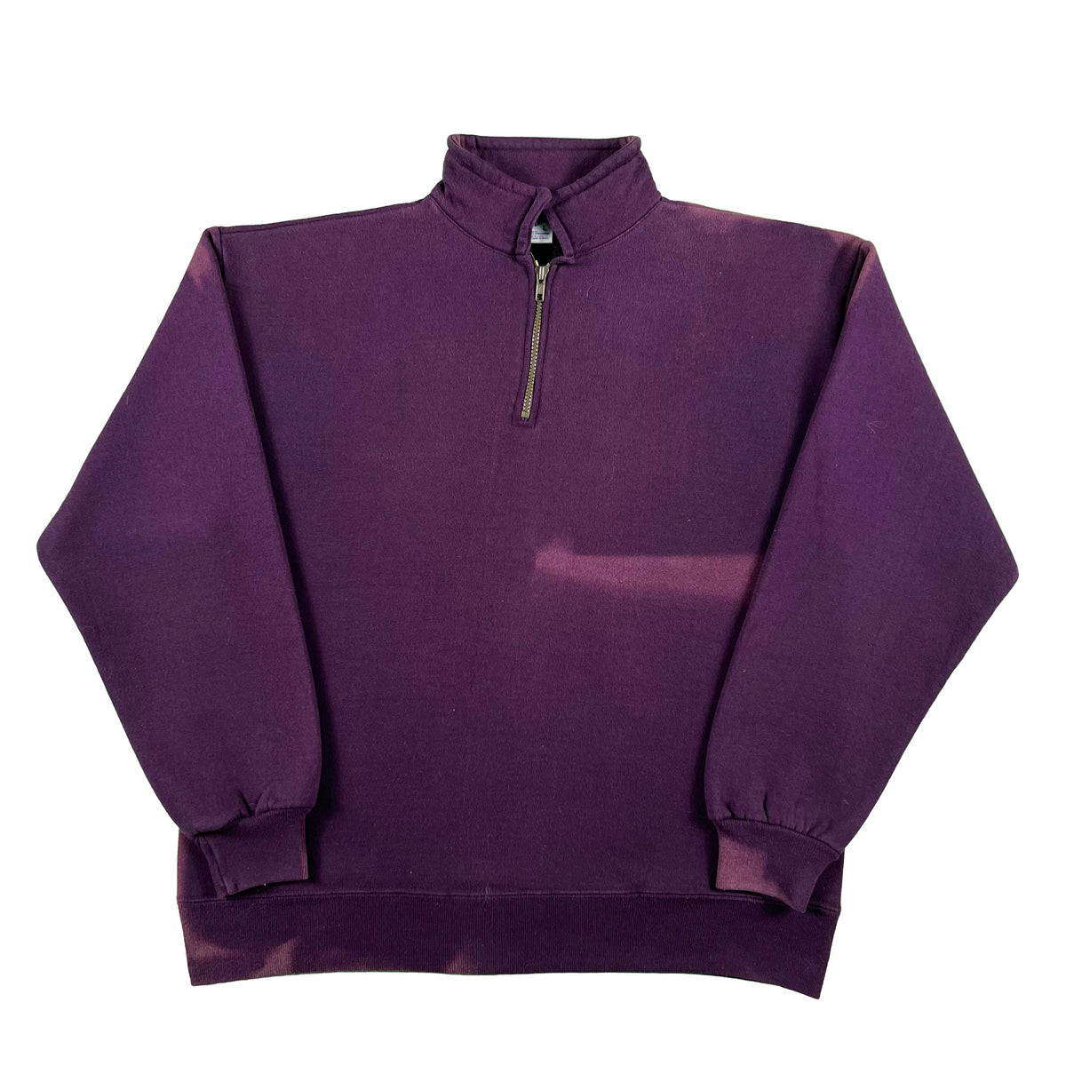 90s Sun Faded 'WAGONS HO!' 1/4 Zip Sweatshirt- L