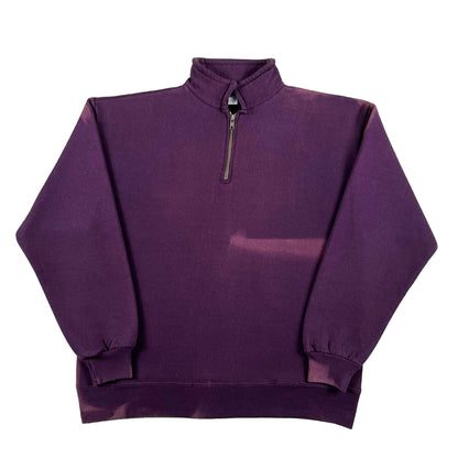 90s Sun Faded 'WAGONS HO!' 1/4 Zip Sweatshirt- L