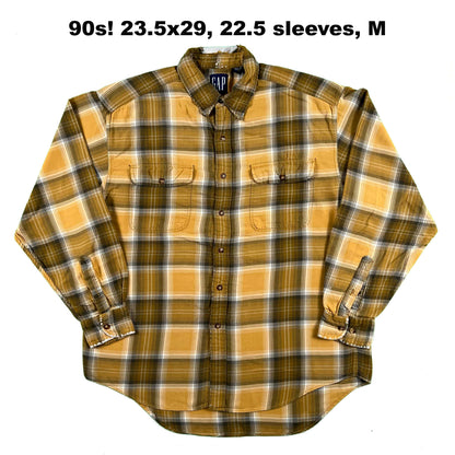 Vintage Gap 100% Cotton Flannel Shirts- SELECT SHIRT