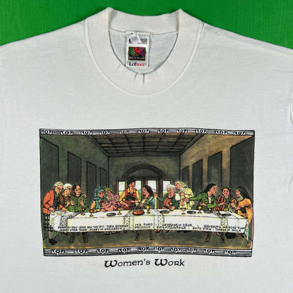 90s Women's Work Last Supper Tee- L