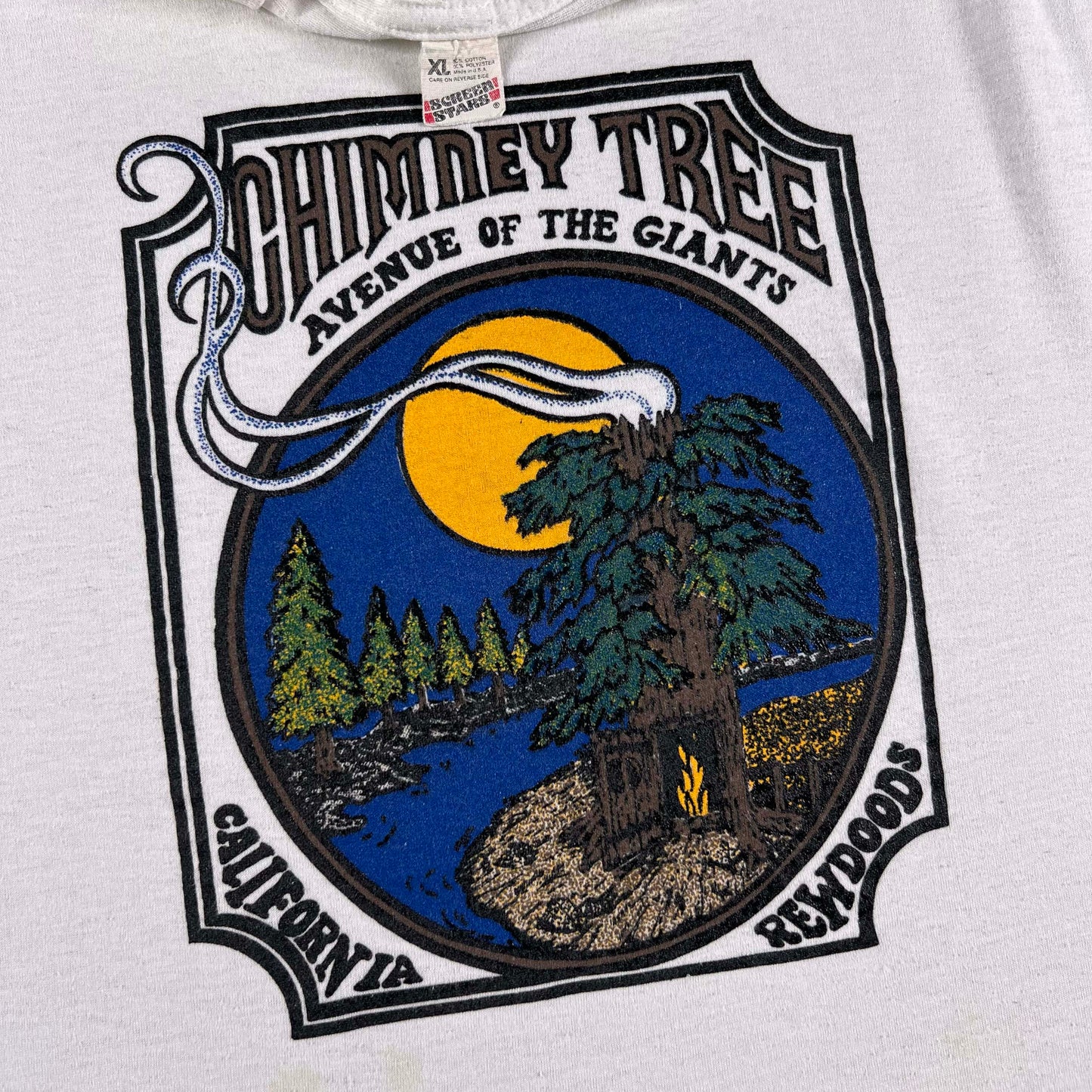 80s California Redwoods Chimney Tree Tee- M