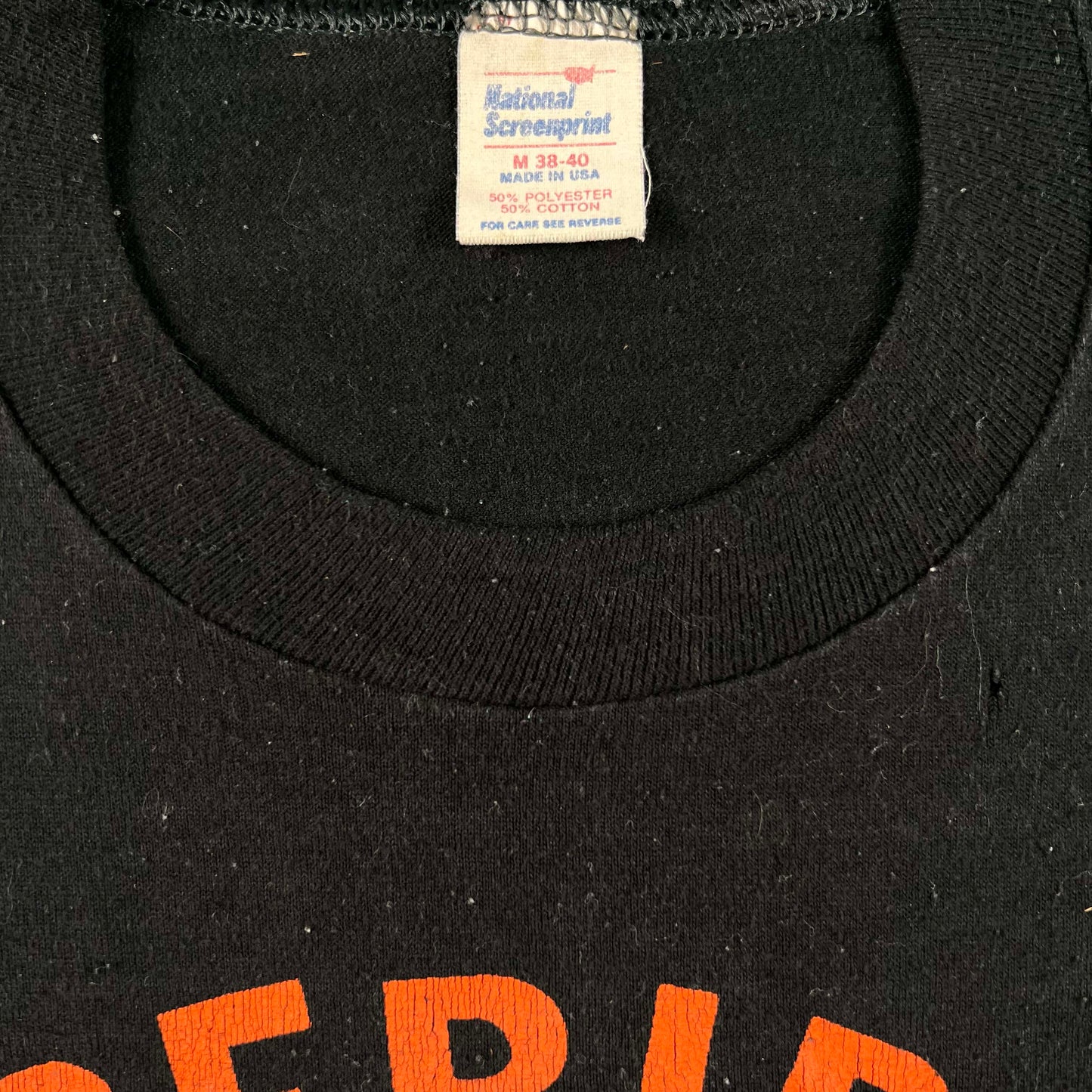 80s Black & Orange Firebirds Tee- M