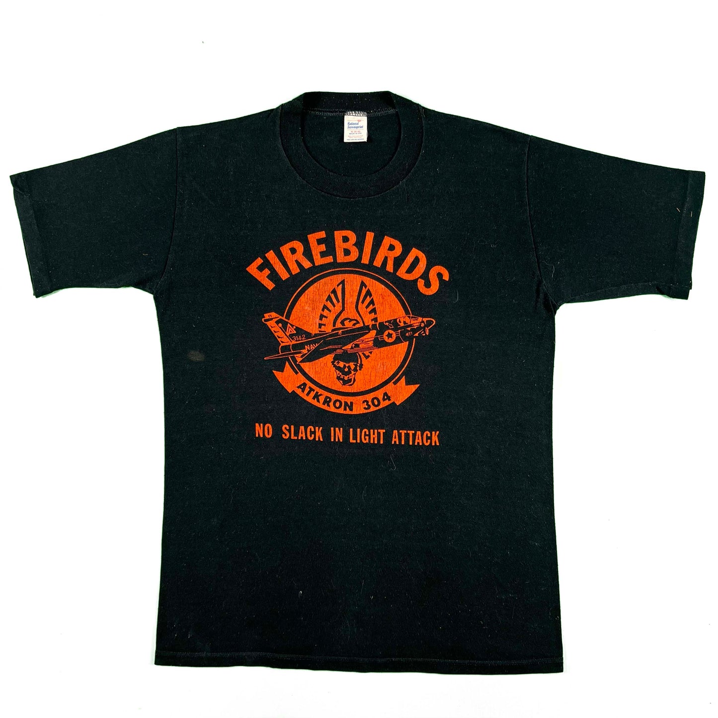 80s Black & Orange Firebirds Tee- M